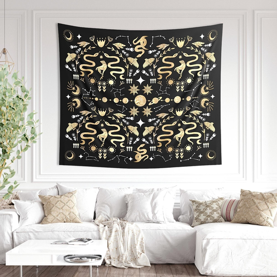 Astrology Wall Decor Solar System Moon Tapestry |Cottagecore Tapestry Aesthetic Dark Academia Gift For Her Constellation Star