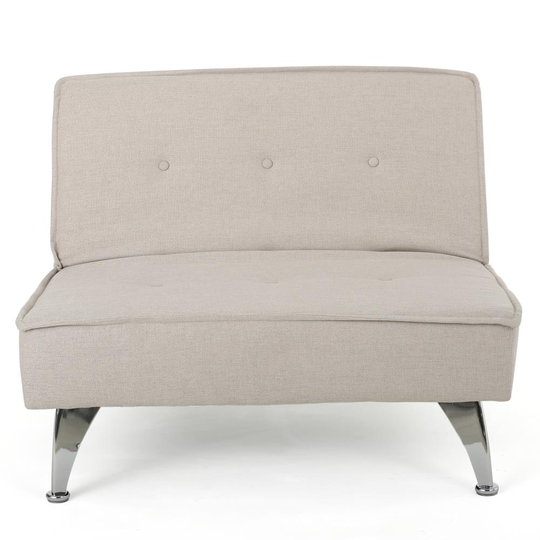Best Selling Home Decor Gemma Modern Mellow Ivory Polyester/Blend Settee in Off-White | 298868