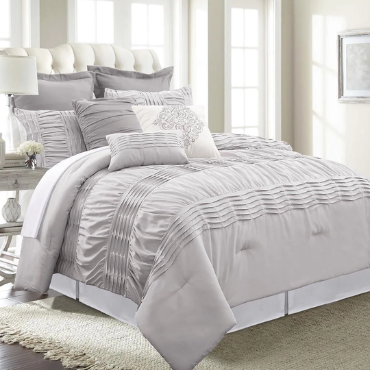 Amrapur Overseas Melrose comforter set Multi Abstract Reversible King Comforter (Blend with Polyester Fill) | 38EBJQCF-MEL-KG