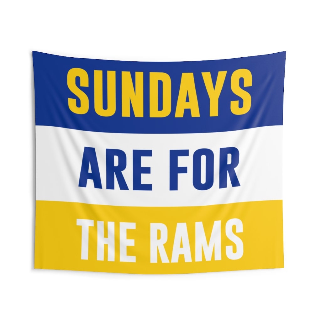La Rams Banner, Sundays Are For The Tapestry, 4 Sizes, Man Cave Or Game Room