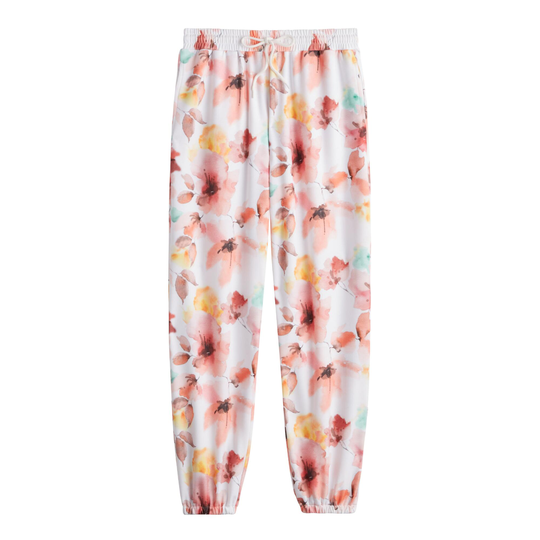 Multicolor Watercolor Floral Lounge Joggers With Pockets - Small by World Market
