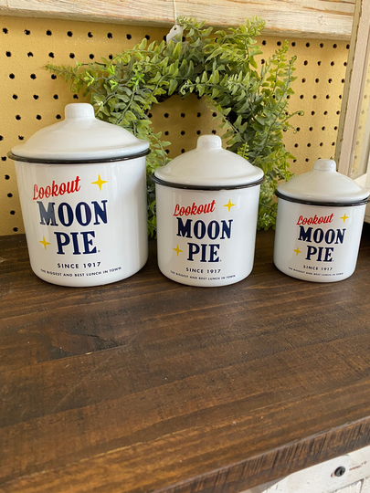 3Pcs Moon Pie Canister Set