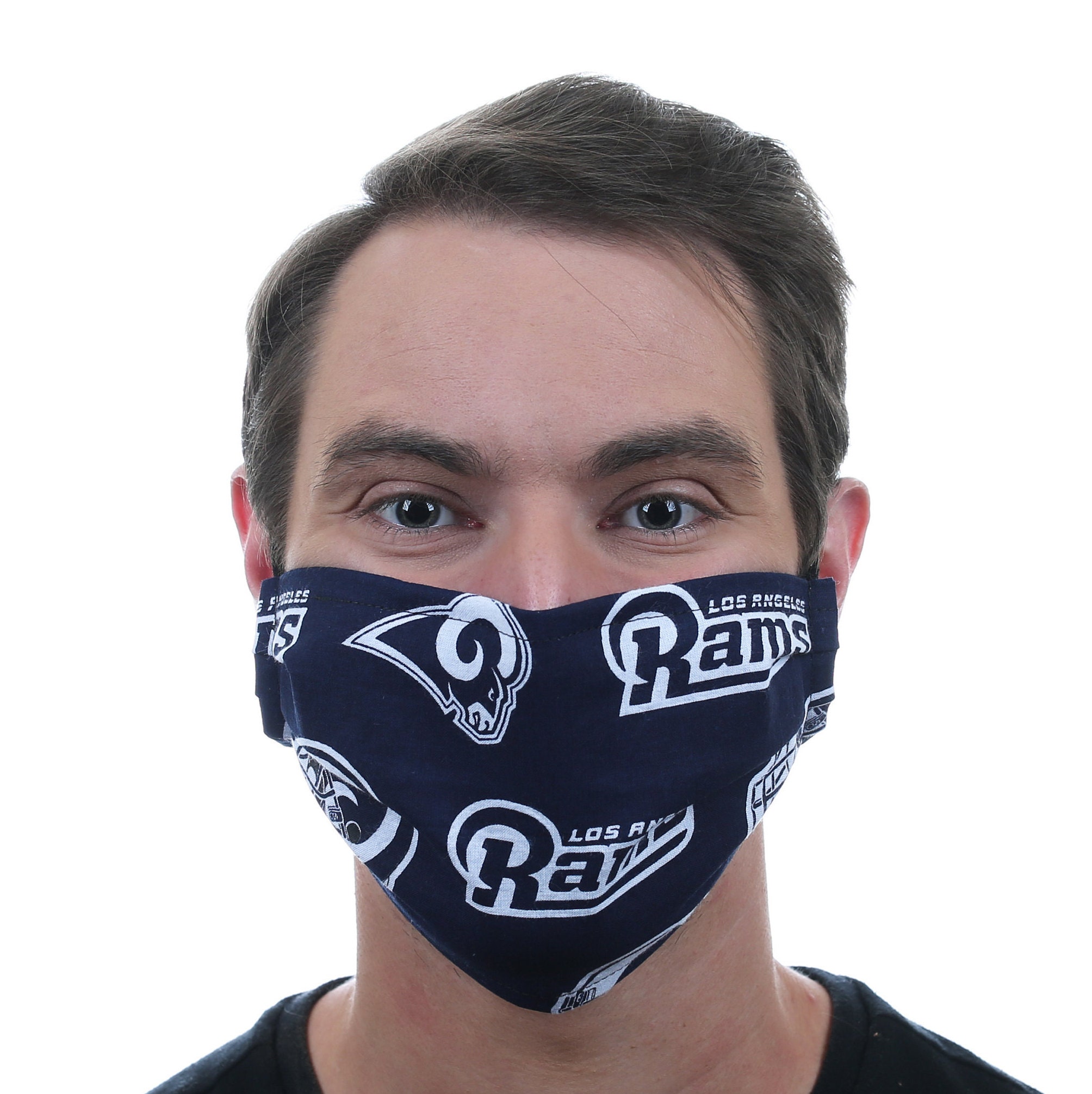 La Rams Mask, Ram Face Adjustable Los Angeles Washable & Reusable Mask With Nose Wire, Made in Usa
