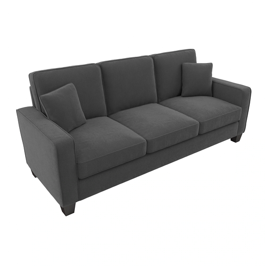 Bush Furniture Stockton Modern Charcoal Gray Herringbone Polyester/Blend Sofa | SNJ85SCGH-03K