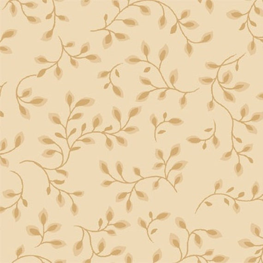Tan 108" Wide Folio Blender Quilt Backing Cotton Fabric, Henry Glass 100% Vines 7882-46 Tan