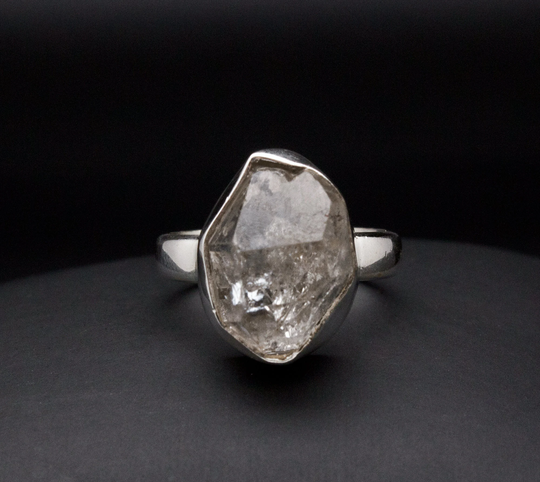 sterling Silver Herkimer Diamond Ring Size 5.5