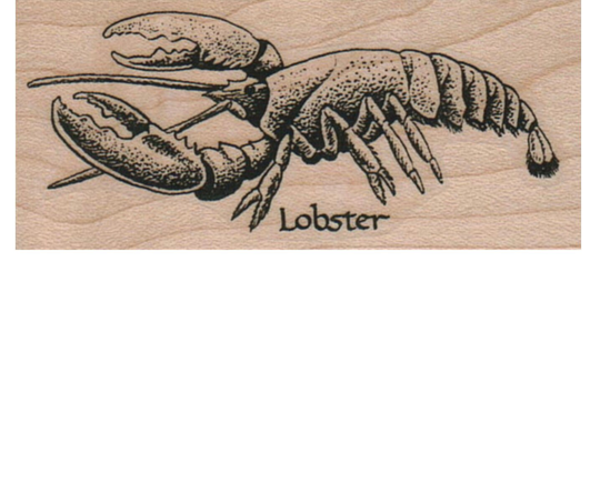 Lobster Rubber Stamp Summer Seafood Beach Ocean Stamps 12678