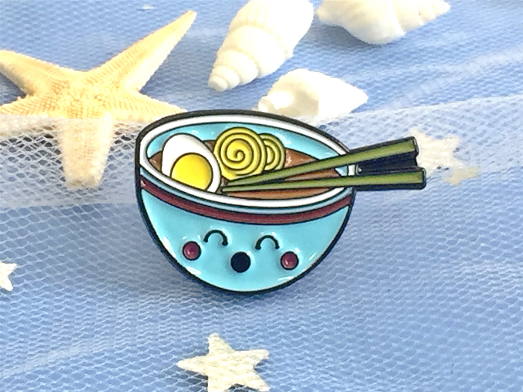 Ramen Enamel Pin Super Cute Noodle Kawaii Food Lapel Badge Pins For Backpacks Jeans Birthday Gift Her Soft