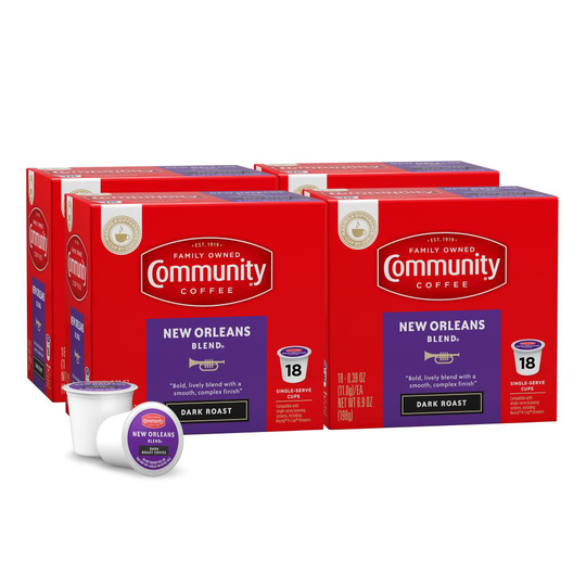 Community Coffee New Orleans Blend 72-Pack New Orleans Blend Single-Serve Coffee K-cup | 16316-4