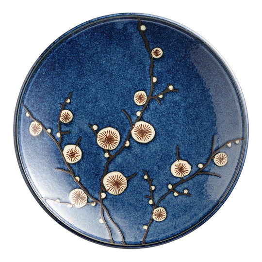 Blue Cherry Blossom Dinner Plate Set Of 6 - Stoneware by World Market