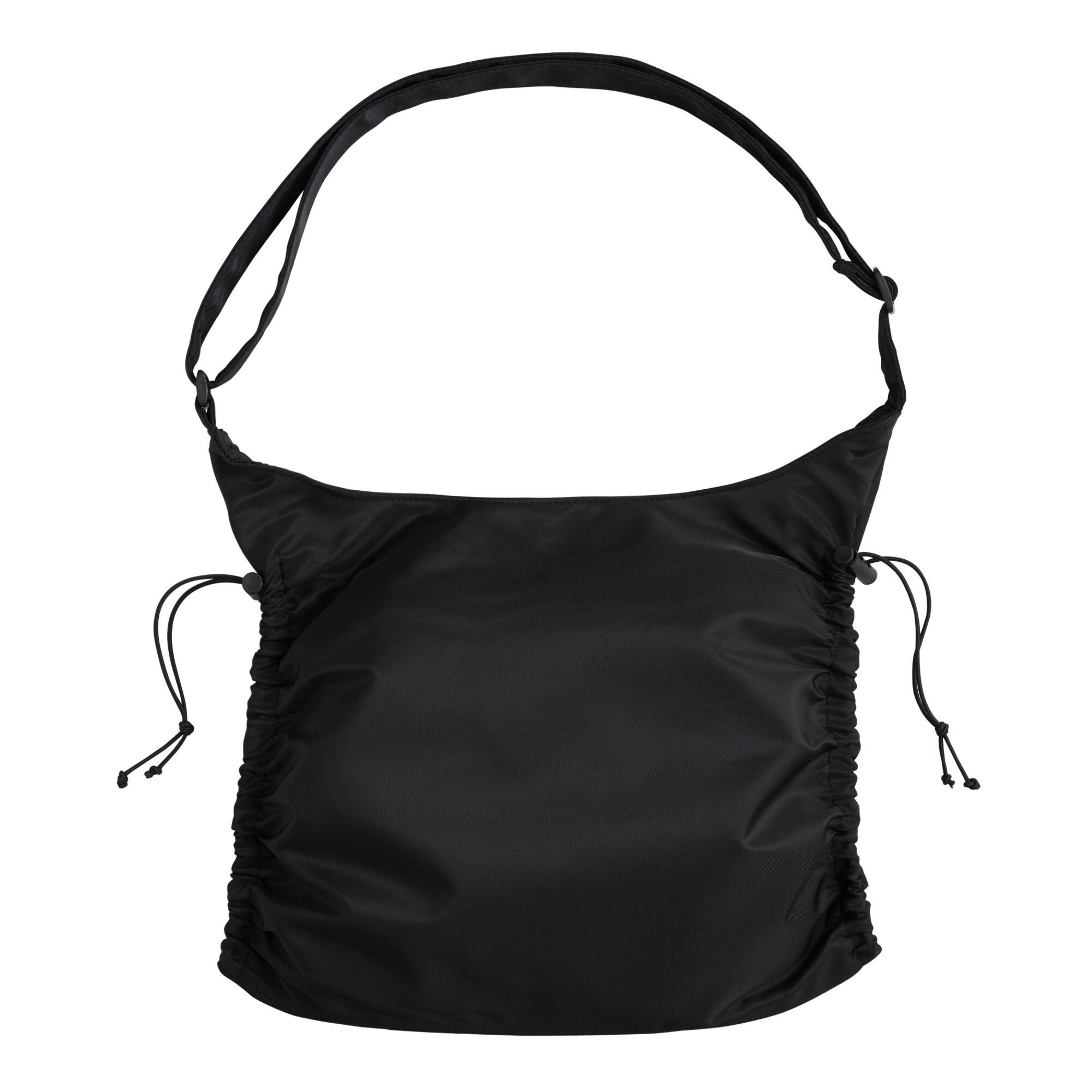 Black Nylon Crossbody Bag: Green by World Market