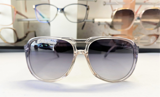 Vintage 70's Oversized Unisex Double Bridged Sunglasses Style Glen With Custom Made Gray Gradient Lenses Uv 400% Protection. Size 57-20-145