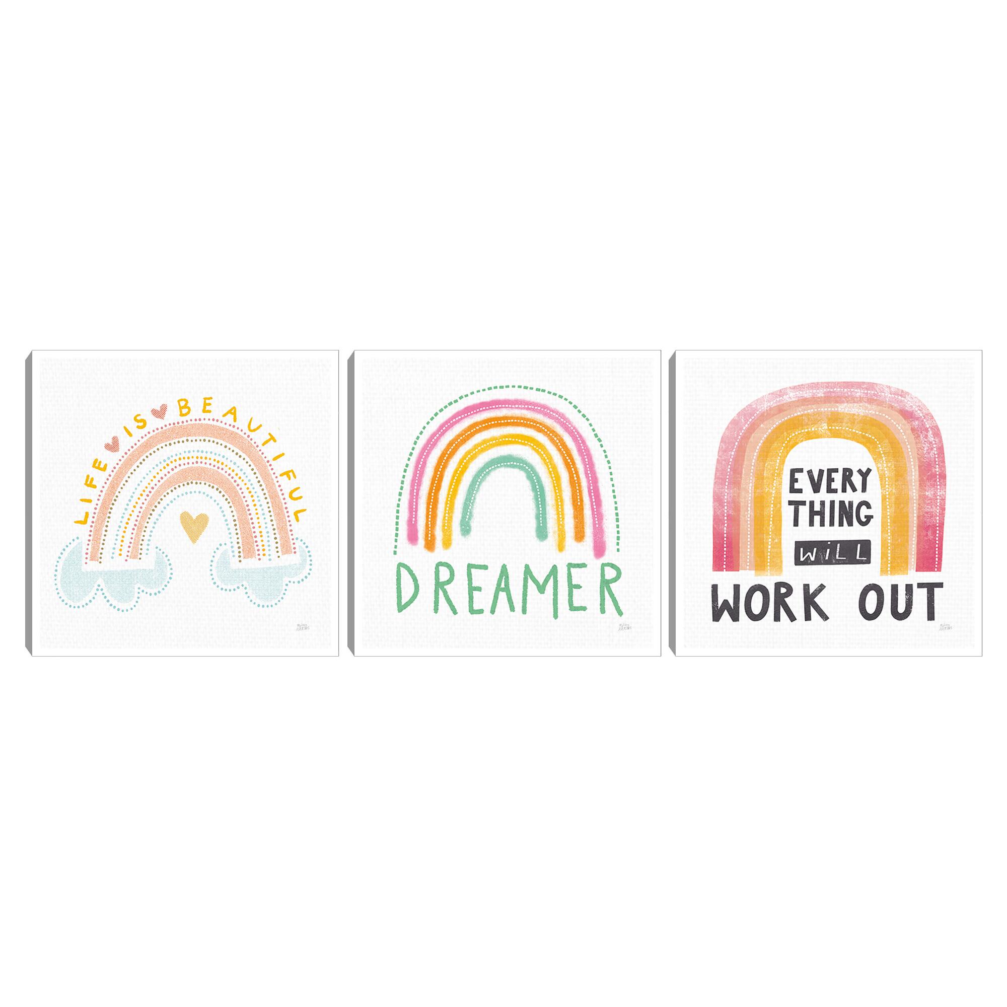 Life Is Beautiful By Melissa Averinos Wall Art 3 Piece: Multi by World Market