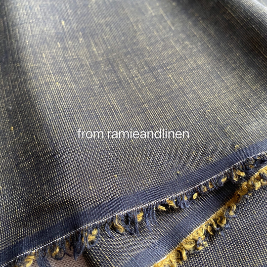 Silk Fabric, Yarn Dyed Linen Blend Half Yard By 43" Wide