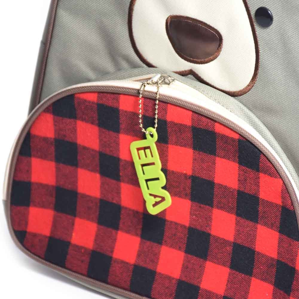 Backpack Name Tag. Custom Silicone Keychain For Bag, Book Diaper Purse, Gym Sport Pencil Case. Pack Of 2. Back To School