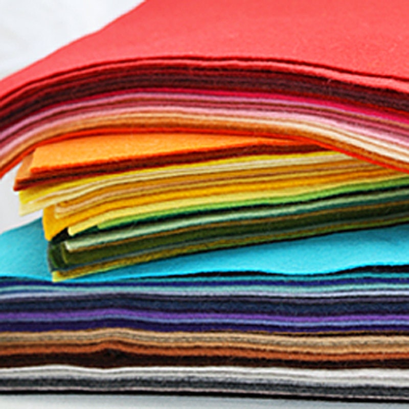 30 Sheets 12 X In. - Wool Blend Felt Squares Your Choice Of Colors