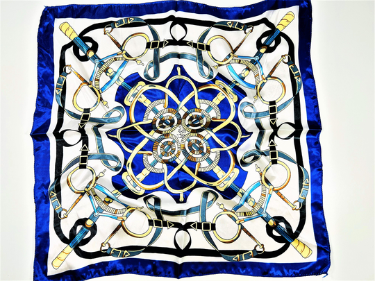 Sale - Stirrups Square Scarves Silk Blend Head Neck Scarf Neckerchief Silky Bandanas Beach Bandana
