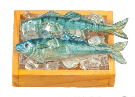 1 12 Dollhouse Miniature Fresh Fish On Ice Az G7535