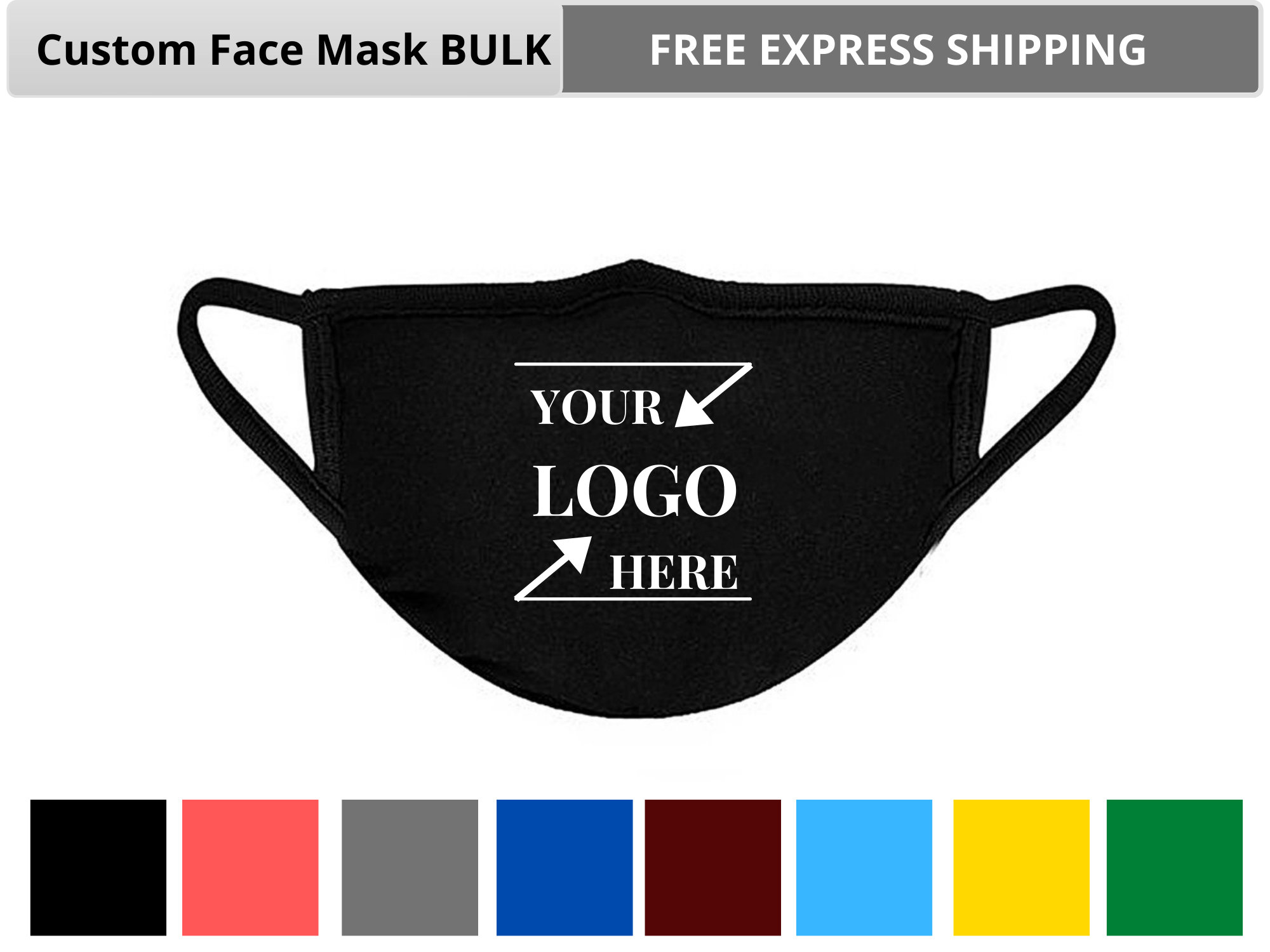 Custom Face Mask Bulk Personalized Print Logo Wedding Wholesale Pack Of