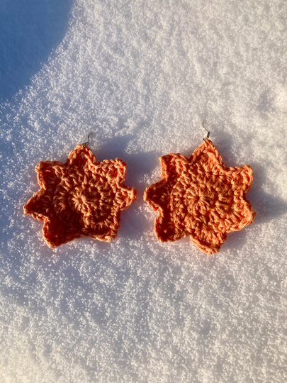 Orange Sun Earrings