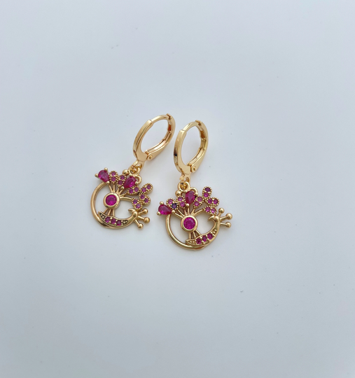 Gold 27mm Peacock Hoop Earring Endless Hoops Huggies Dangle Simple Earrings Everyday/Gift For Her