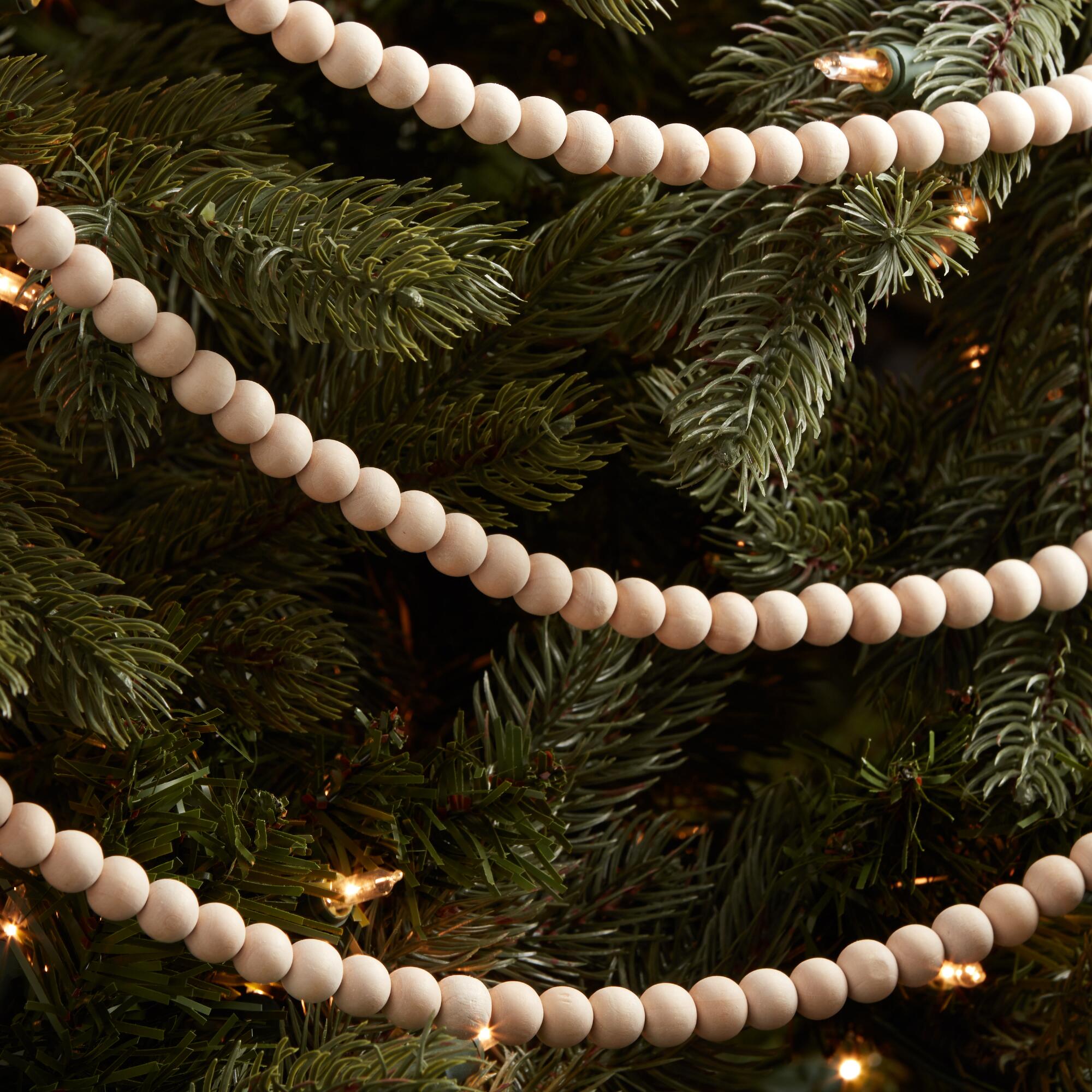 Natural Wood Bead Garland by World Market
