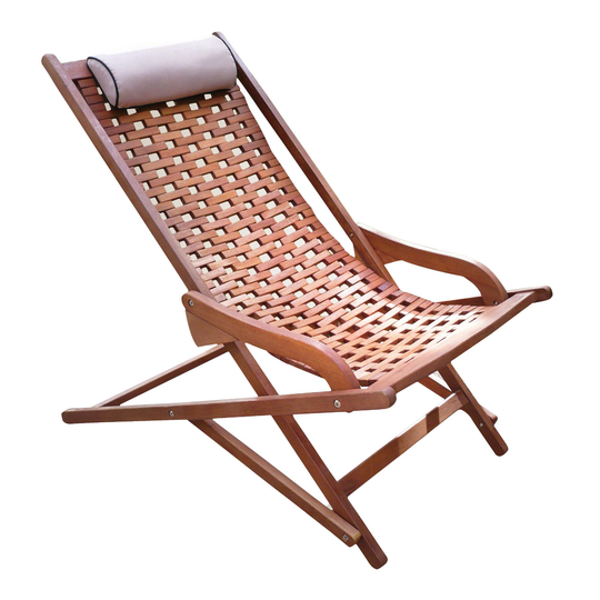 Eucalyptus Catania Swing Lounger With Pillow: Brown - Wood by World Market