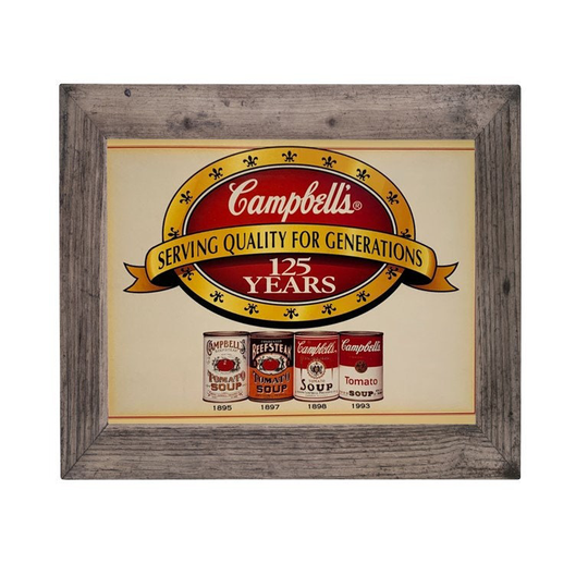 Campbell's Soup Tomato Rustic Country Primitive Art Framed Picture Print