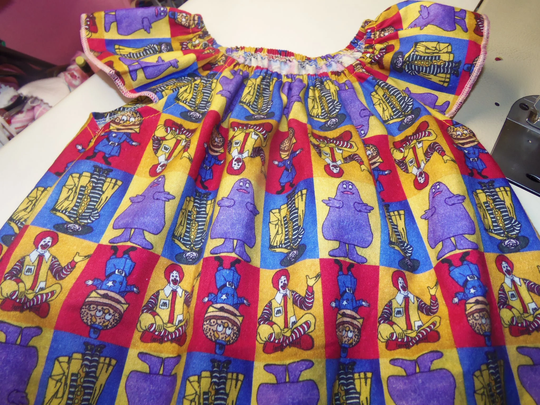 Mcdonalds Vintage Rare Fabric Girl's Dress Size 3T