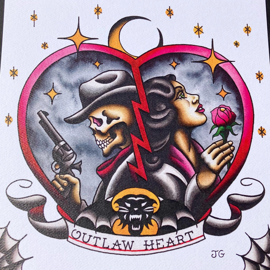 Tiger Army Tattoo Flash Print