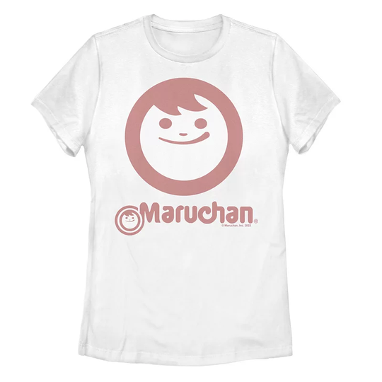 Juniors' Maruchan Instant Noodles Smile Logo Graphic Tee, Girl's, Size: XL, White