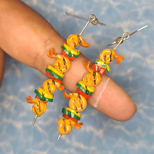 Shrimp Kabob Earrings