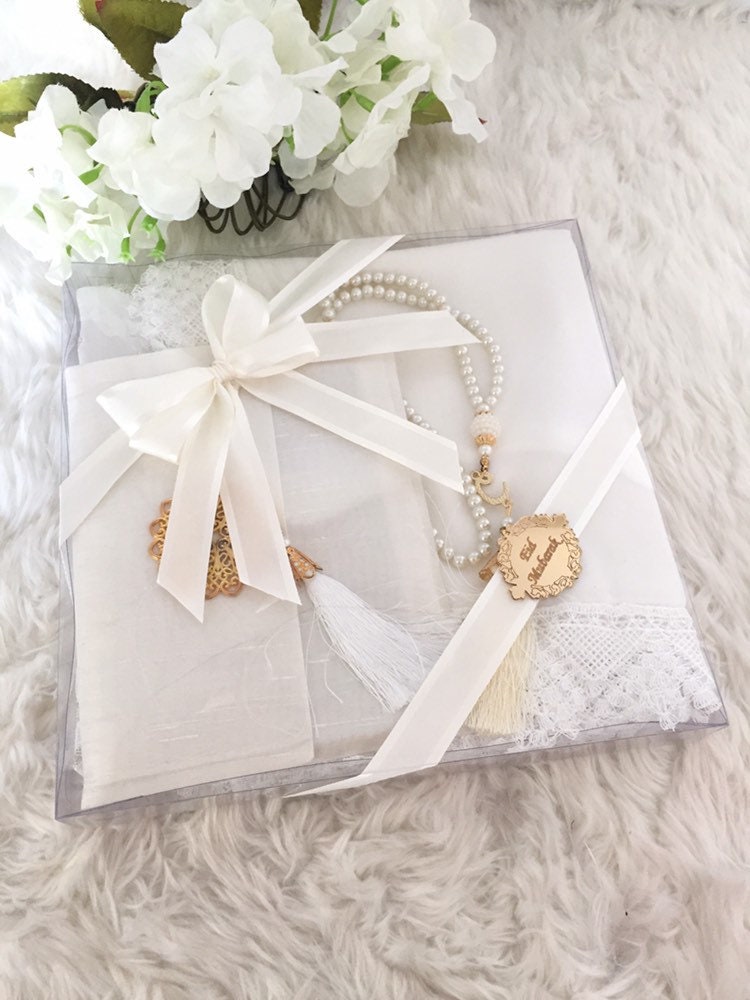 Ramadan Gift Set, Hijab Yaseen, Tasbeeh Rug Set, Rosary Favors, Eid Mubarak Kareem