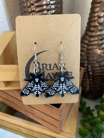 Halloween Earrings | Dark Moth Salem Witch Gifts Goth Witchcraft