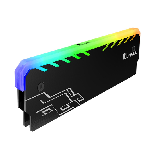 JONSBO Universal RGB 256 Color Light LED Memory RAM Radiator Cooling Vest Heat Sink for Desktop - black
