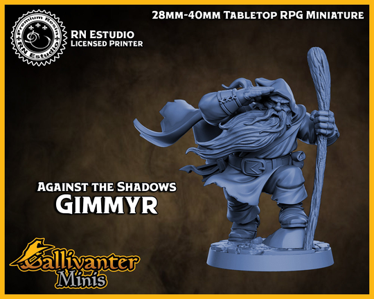 Gimmyr, Traveling Dwarf | Rn Estudio Against The Shadows 28mm 32mm Dnd Pathfinder Resin Tabletop Mini