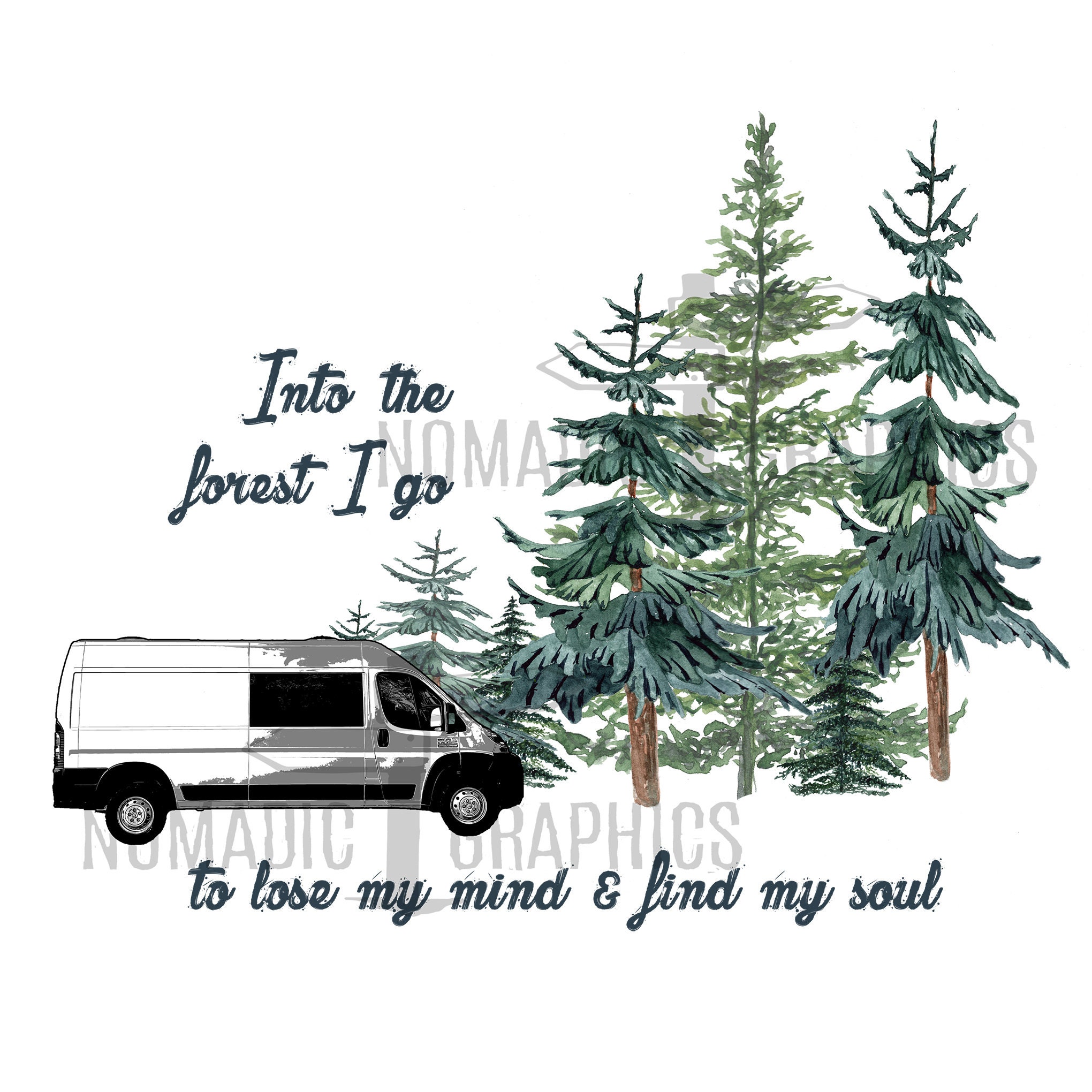Into The Forest I Go Promaster Van Womens Tee, Tank, Unisex 3/4 Sleeve Raglan Baseball Tshirt