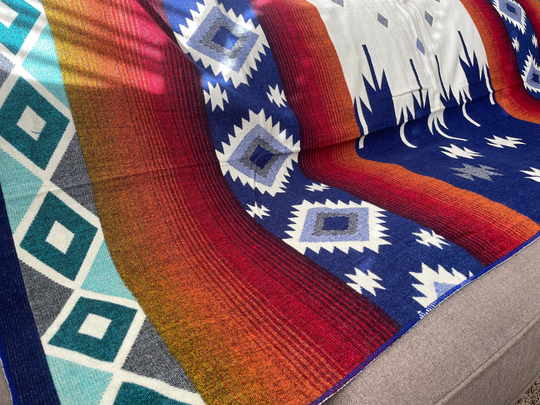 Alpaca Wool Blanket Blend | Mother's Day Gift Idea Throw Boho Bedding Queen Size Native Fathers