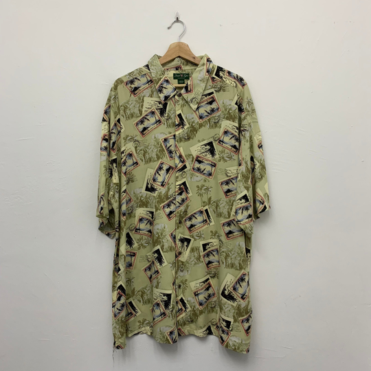 Oversized David Taylor Rayon Hawaiian Shirt Size Xxl