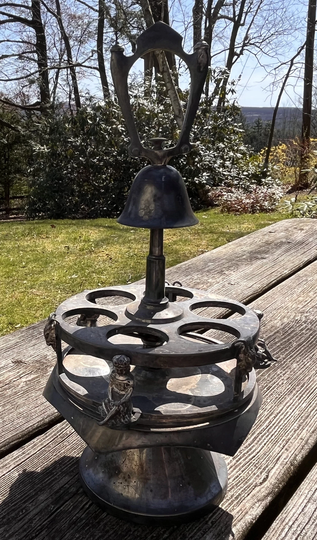 Meriden Condiment Caddy #2071 Extra Fancy It Had A Bell