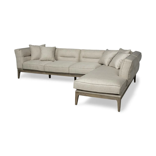 Mercana Denali Coastal Beige Polyester/Blend Sectional in Brown | 68182-AB