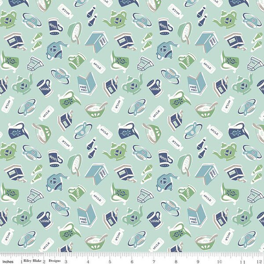Cook Book Collection Breakfast Songbird Yardage | 43" X 44" Wide By Lori Holt Of Bee in My Bonnet For Riley Blake Designs C11753 Songbird