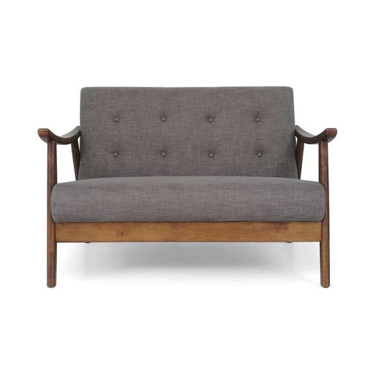 Best Selling Home Decor Hegel Midcentury Dark Gray Polyester/Blend Settee | 305854