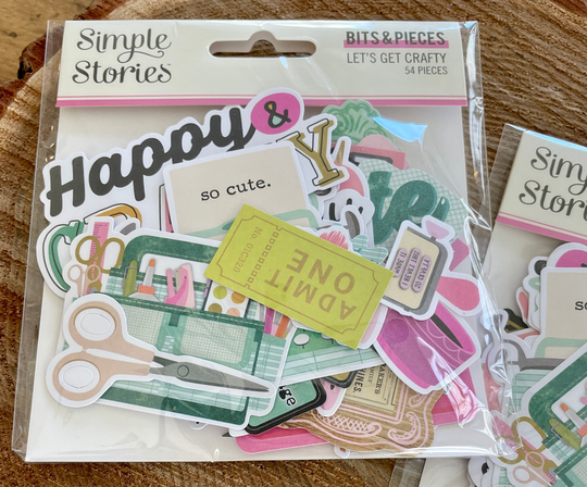 Let's Get Crafty Collection Simple Stories Bits & Pieces Ephemera 17217