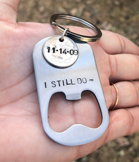 Anniversary Gift, 10 Year I Still Do Keychain, Years Down Forever To Go, For Him, Her, Christmas Natashaaloh