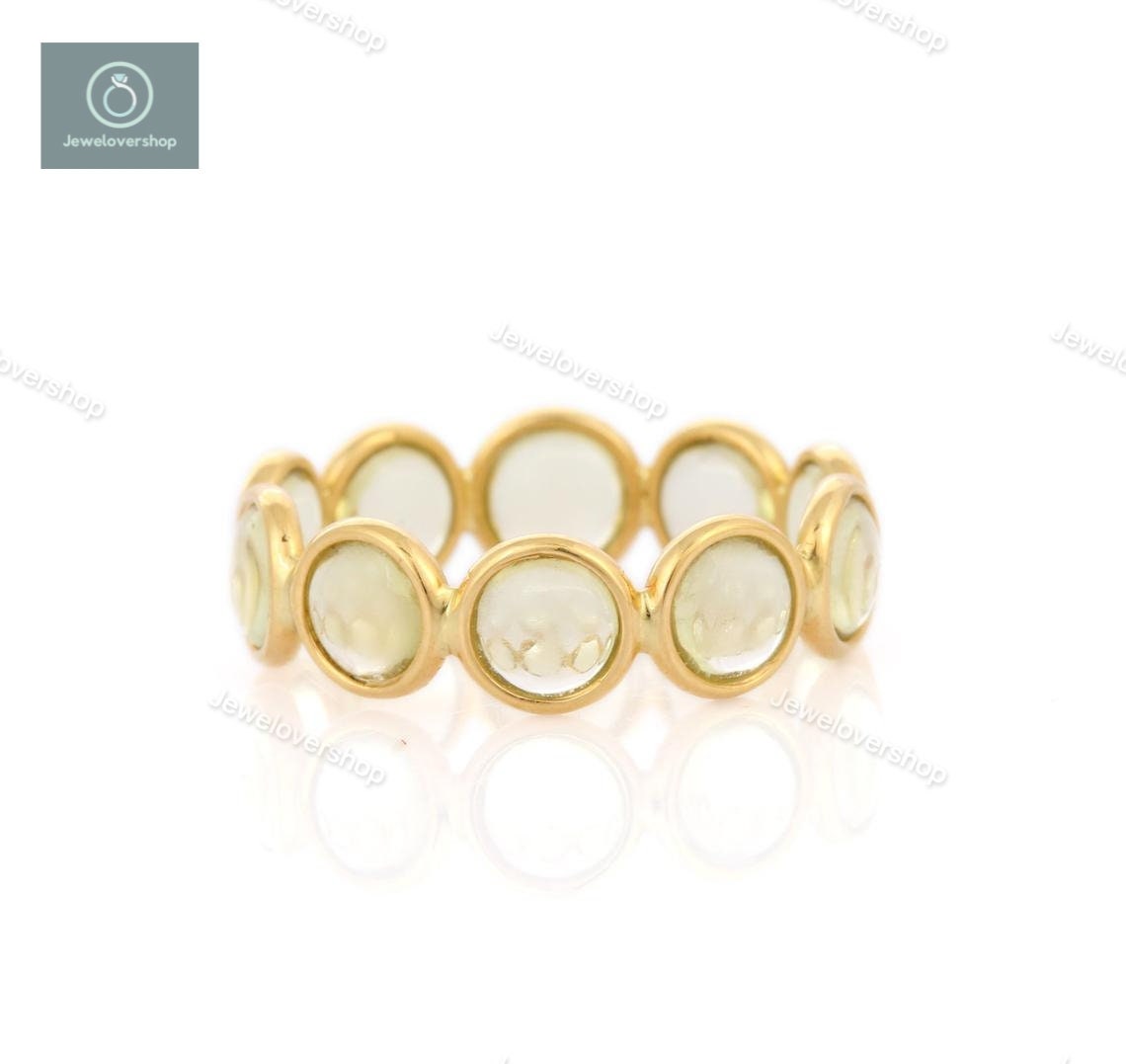 Yellow Topaz Ring, Dainty Gold November Birthstone Gemstone Stacking Rings, Natural Gift For Womens