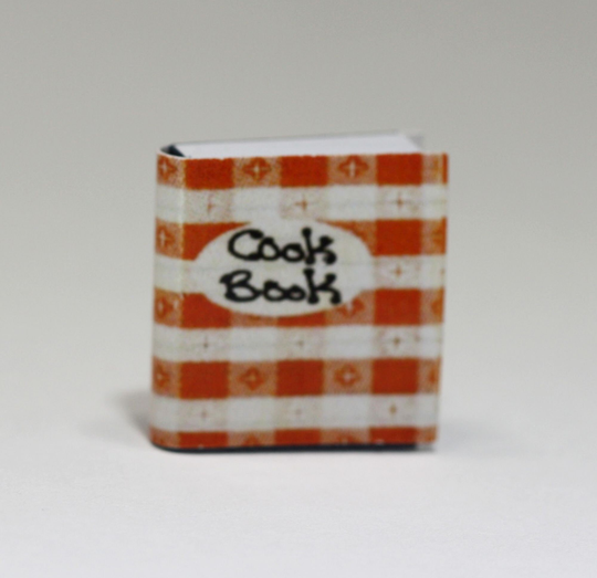Dollhouse Miniature Kitchen Red Checkered Cook Book