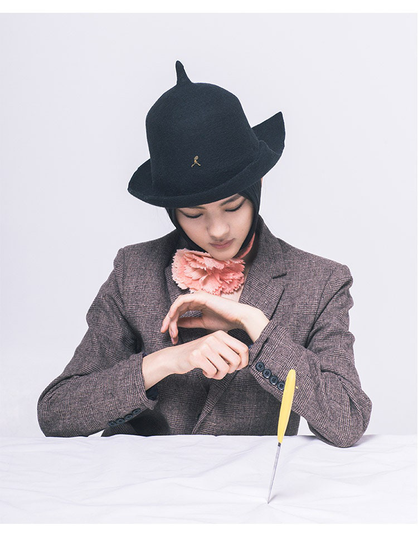 Top Hat, Jazz Warmth Man's Lady's Eaves Hat Wool Handmade Felt Hand Made Felt Witch Hat