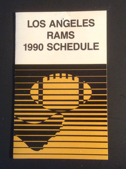 Los Angeles Rams 1990 Coors Beer Pocket Season Schedule Vintage Nfl Football Memorabilia