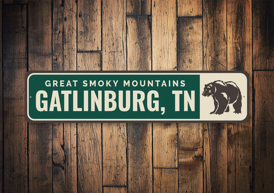 Aluminum Smoky Mountain Sign, Locational Decor, Sign For Gatlinburg, Gatlinburg Tennessee
